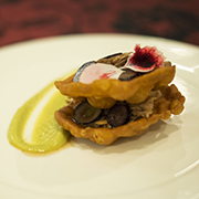 Milhojas de cordero a la riojana